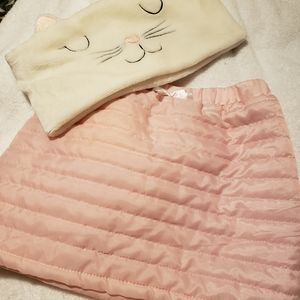 Nwot girl's darling skirt with muff/headpiece
